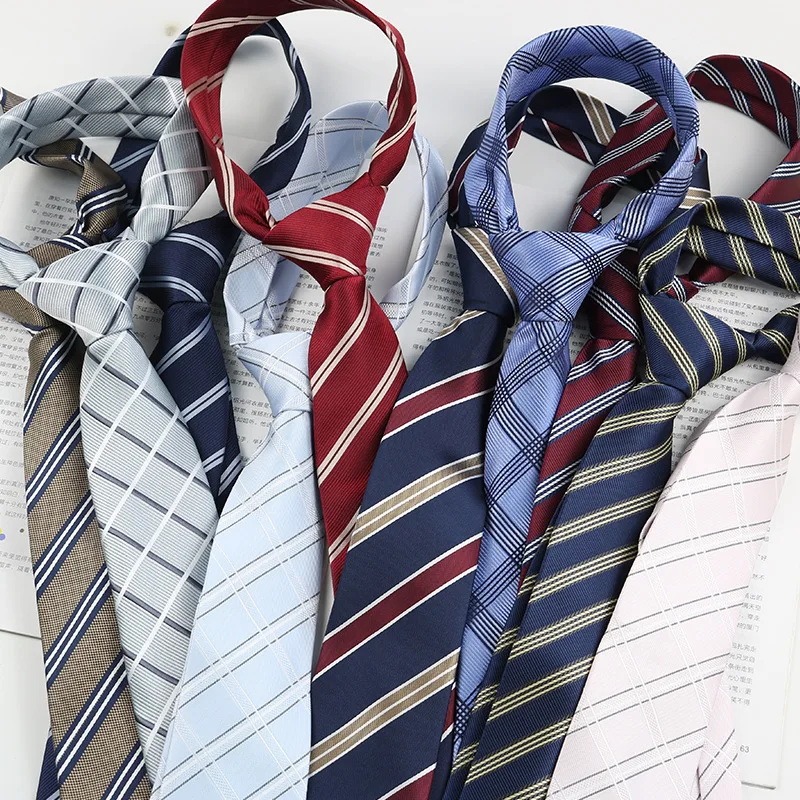 

New 7cm Fashion College Style Striped Polyester Tie School Accessories Daily Wear Cosplay Slim JK Necktie for Man Woman