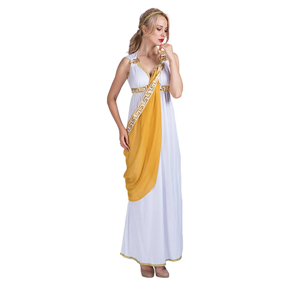 

Средневековый женский сексуальный Греческая богиня, римская леди, Египетский костюм для косплея, белый комбинезон, халат, модное платье для...