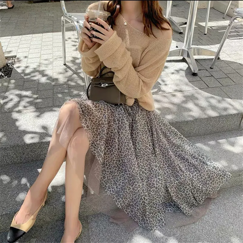 Тюлевая ткань с леопардовым принтом