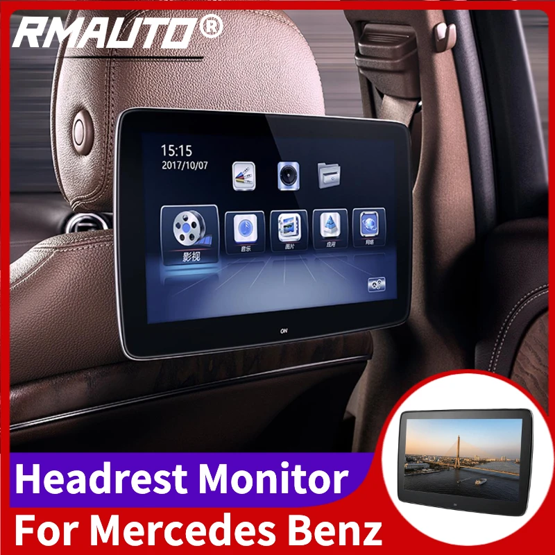 

Автомобильная задняя развлекательная система монитор на подголовник Автомобильный мультимедийный плеер 8 ядер HD Android 8G WIFI Bluetooth для Mercedes Benz