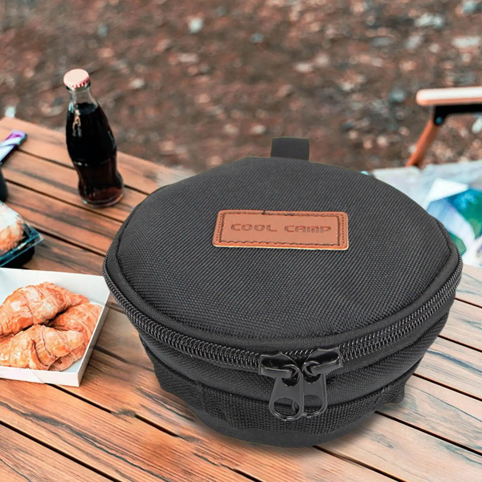 

Camping Bowl Oxford Cloth Waterproof Camping Accessories Holder Camping Cookware for Backpacking Barbecue Picnic BBQ