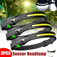 led sensor strip headlight bright 5 modes rechargeable weatherproof headlamp for outdoor running camping hiking biking cycling
