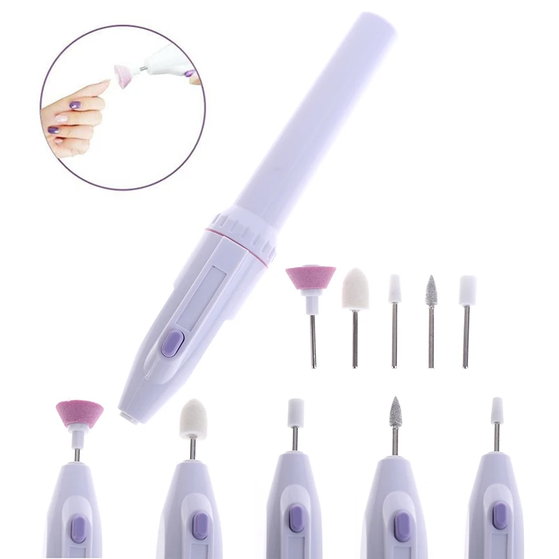 

5 in1 Electric Mini Nail Machine Art Drill Carve Grinder Professional Polisher Set Portable Nail Tools