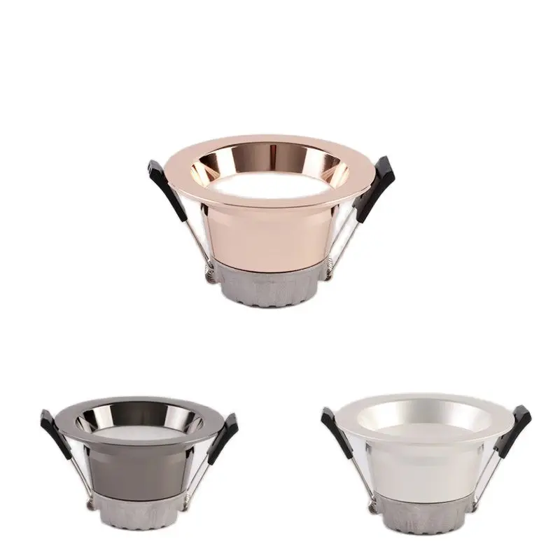 

Led Down Light Gold Light Luxury Embedded Living Room Home Three-Color Ceiling Light Aisle Bull Eye Light Spot Light Simple Lamp