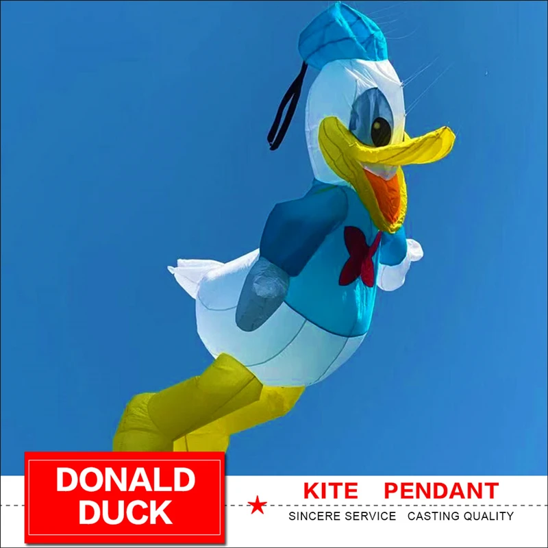4m Soft Inflatable Cartoon Duck Kite Pendant for Audlts High Quality Nylon Animal Show Kite
