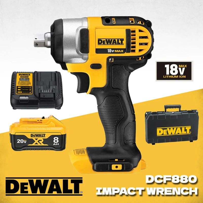 DEWALT DCF880 беспроводной ударный гайковерт 18 в литиевый бесщеточный двигатель 203N.m с высоким крутящим моментом перезаряжаемый электрический гайковерт электроинструменты