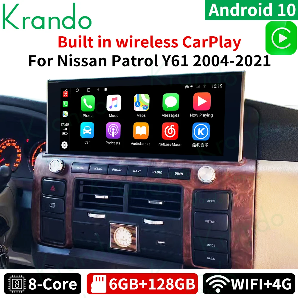 

Автомагнитола Krando, Android 12,0, 13,3 дюйма, для Nissan патруль Y61 2014-2021, мультимедийный плеер, навигация, GPS, DVD, автомобильное радио