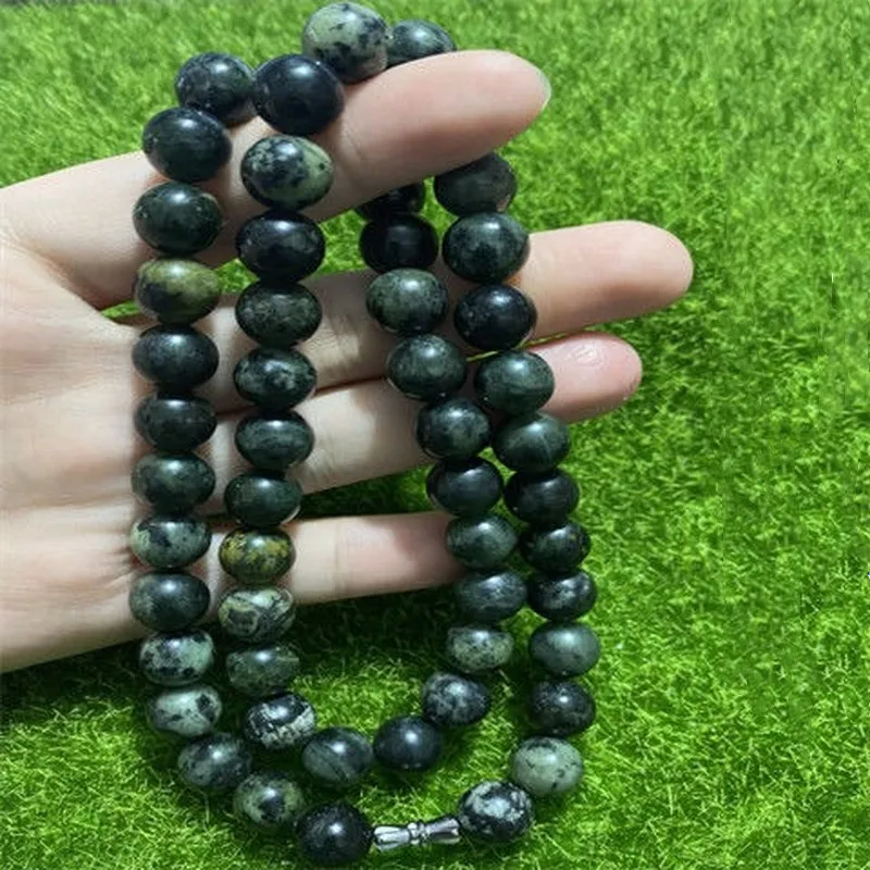 

Natural Jade Tibetan Jade Medicine King Stone Necklace Women's Health Care Versatile Jewelry