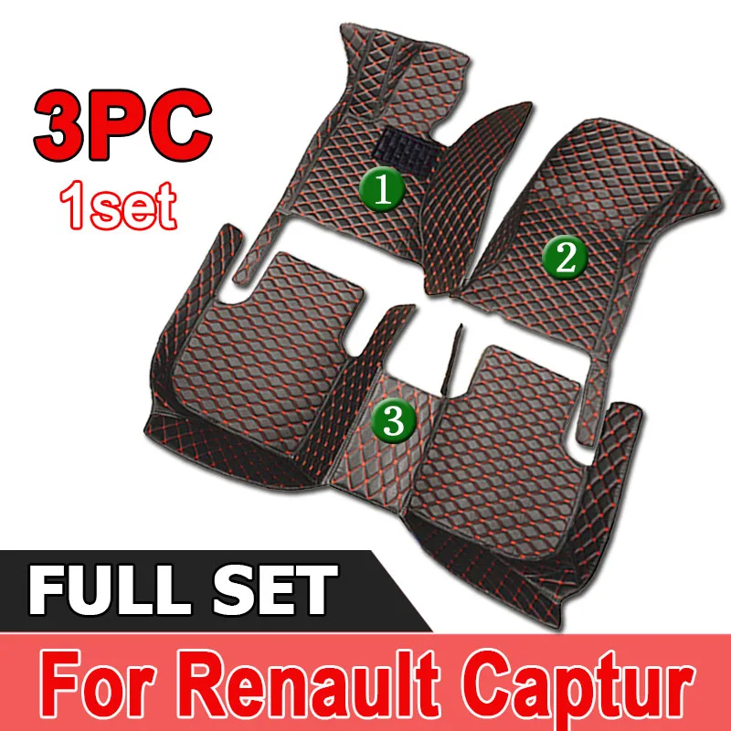 

Custom Car floor mats for Renault Captur 2014 2015 2016 2017 auto foot Pads automobile carpet cover