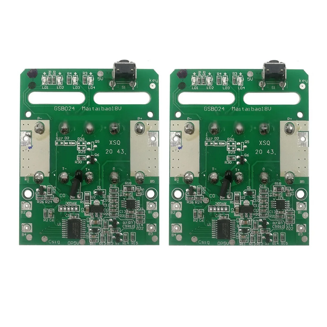 

2Pcs Li-Ion Battery Charging Protection Circuit Board PCB Board for Metabo 18V Lithium Battery Rack
