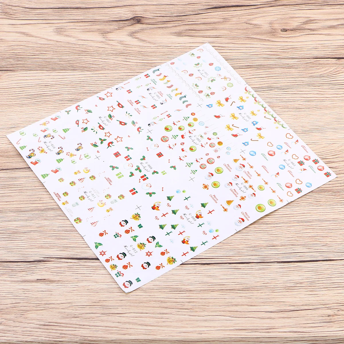 

Christmas Nail Stickers Self- Adhesive Santa Stocking Nail Decal DIY Nail Tip Decor Xmas Manicure Supplies Gift for