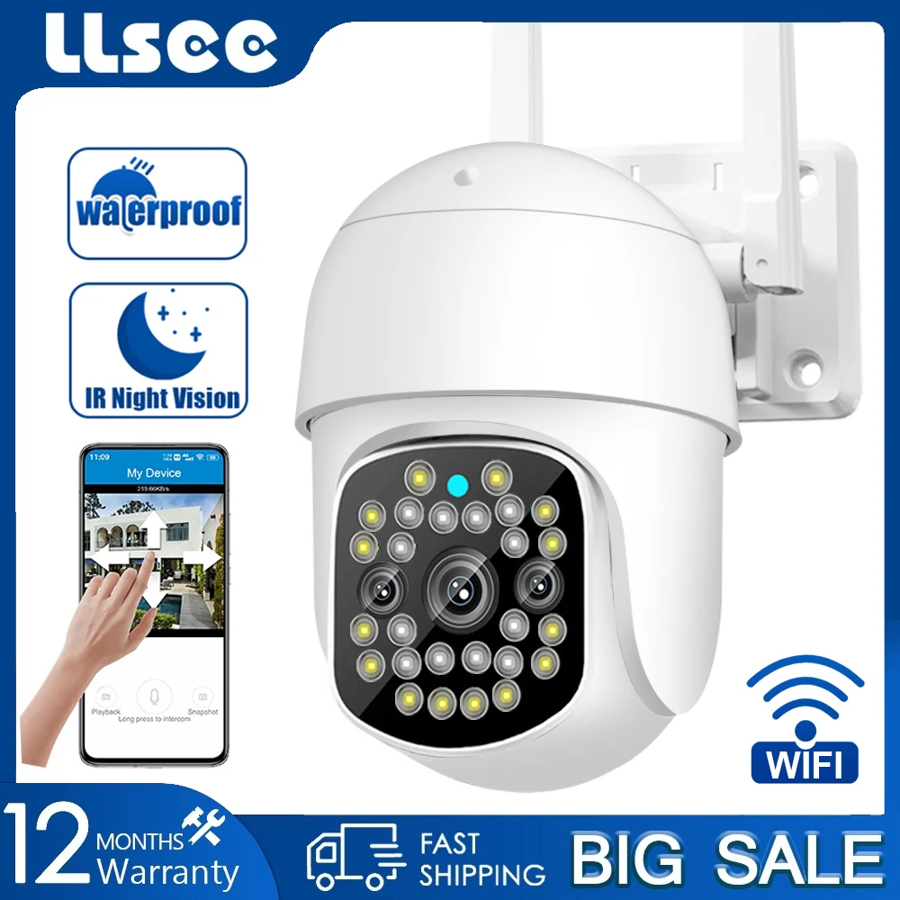 LLSEE HD outdoor WIFI ip camera 3MP infrared night vision 360-degree waterproof wifi wireless security camera