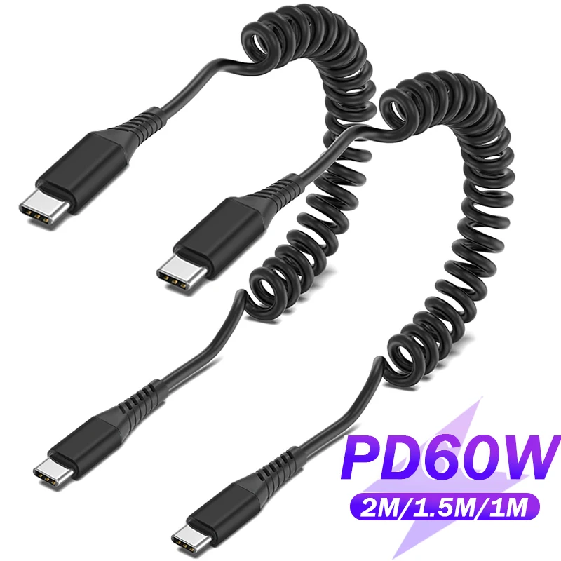 Кабель зарядный PD 60 Вт Тип C на 5 А для Samsung Huawei Honor Xiaomi Redmi