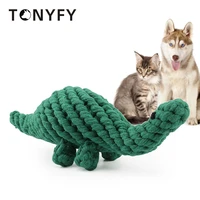 1pc pet dog toys dinosaur animal dog chew toys durable braided bite resistant puppy molar cleaning teeth cotton rope toy