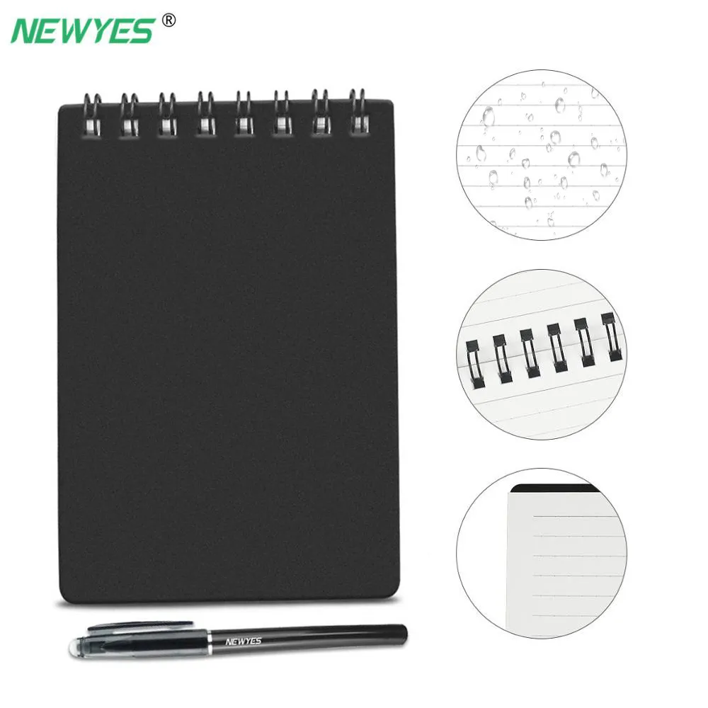 Erasable Notebook Mini A7 Paper Reusable Smart Microwave Wave Cloud Erase Notepad Portable Diary Office School Kids Gift