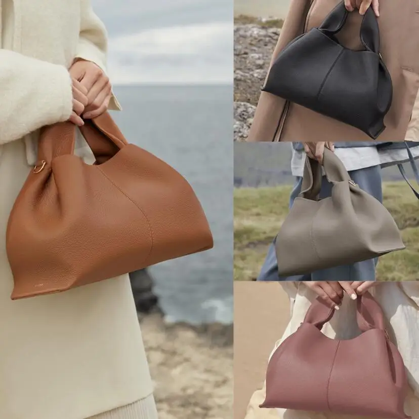 

Original polana niche design French light luxury women handbag cloud bag leather messenger portable women's bag dumpling bag