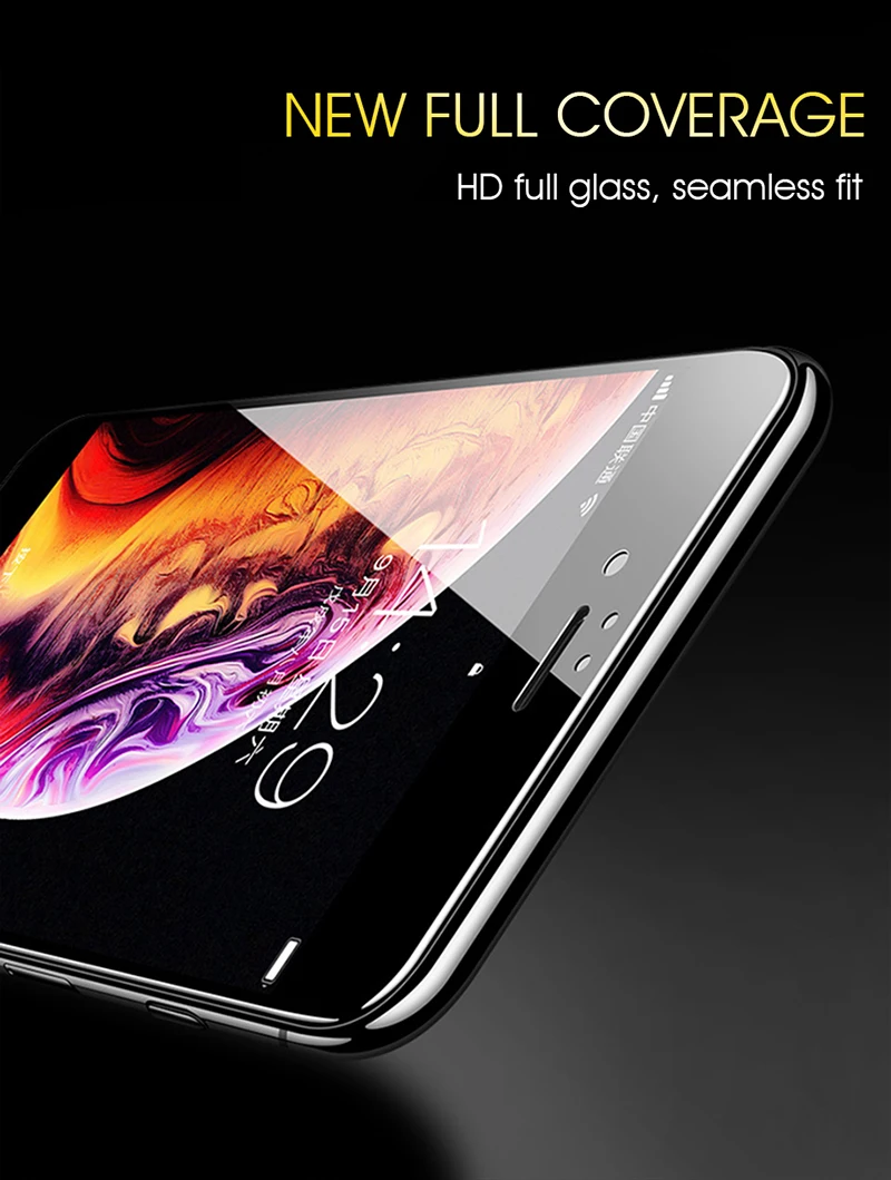 50pcs 10D Full Cover Screen Protector for iPhone 14 Pro Max 7 8 14Plus SE Tempered Glass for iPhone 13 12 Mini X XR XS MAX