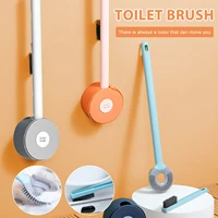 creative lollipop toilet brushwall mounted soft toilet cleaning brush toilet cleaning tool reusable long handle bathroom brush