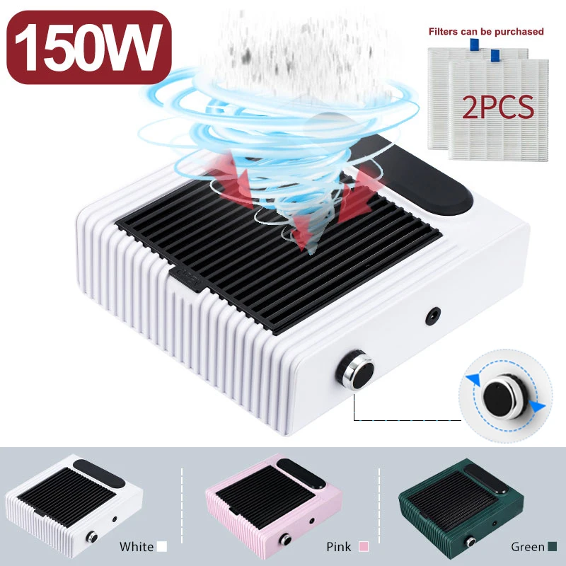 

150W Vacuum Nail Dust Collector For Manicure Extractor Nails Collector With Fitter Nail Dust Fan Vacuum Cleaner For Nails