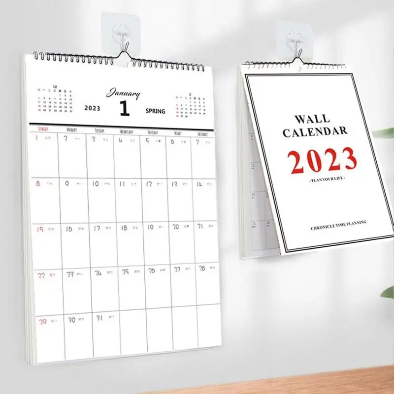 

2023 Simple Wall Calendar Weekly Monthly Planner Agenda Organizer Home Office Hanging Wall Calendar Daily Schedule Planner