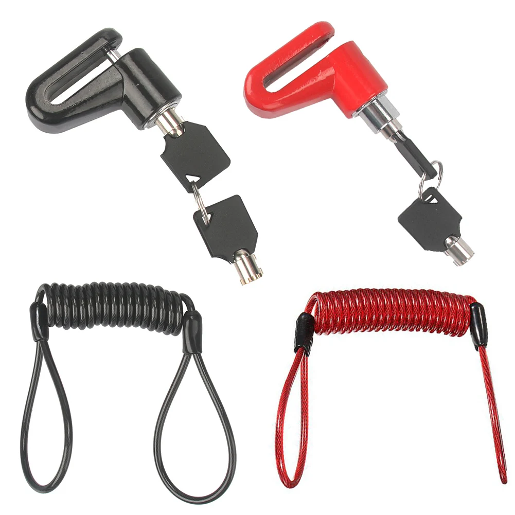 

Anti-Theft Disc Brake Lock With Steel Wire For -Xiaomi M365 Cycling Scooters Motorcycles Accessories Black/Red 110 DB Alarm