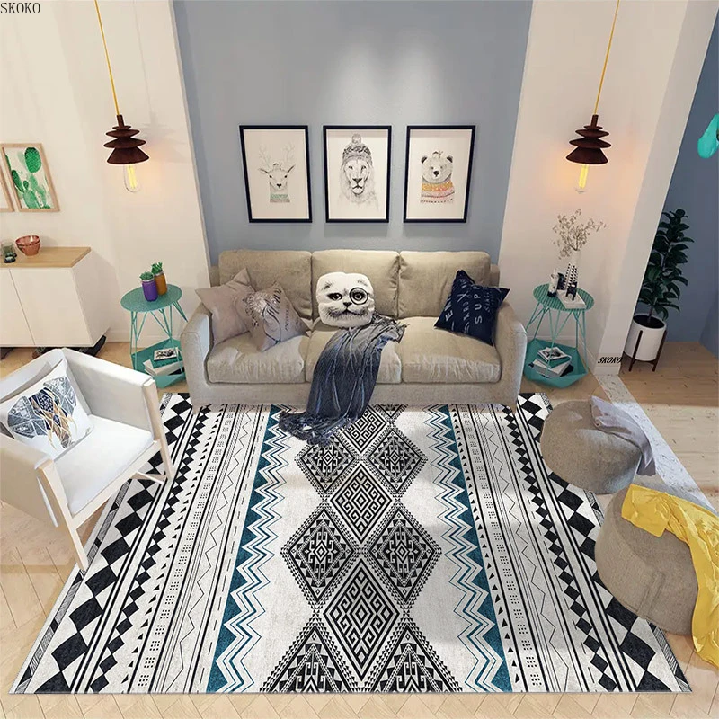 

Home Carpet Living Room Carpet Ethnic Style Carpet Bedroom Bedside Ins Wind Nordic Luxury Carpet Room Modern Home Large Carpet