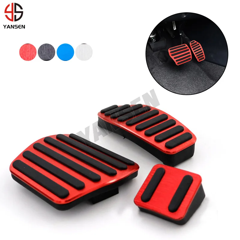 

3 шт., нескользящие накладки на педаль тормоза и сцепления газа