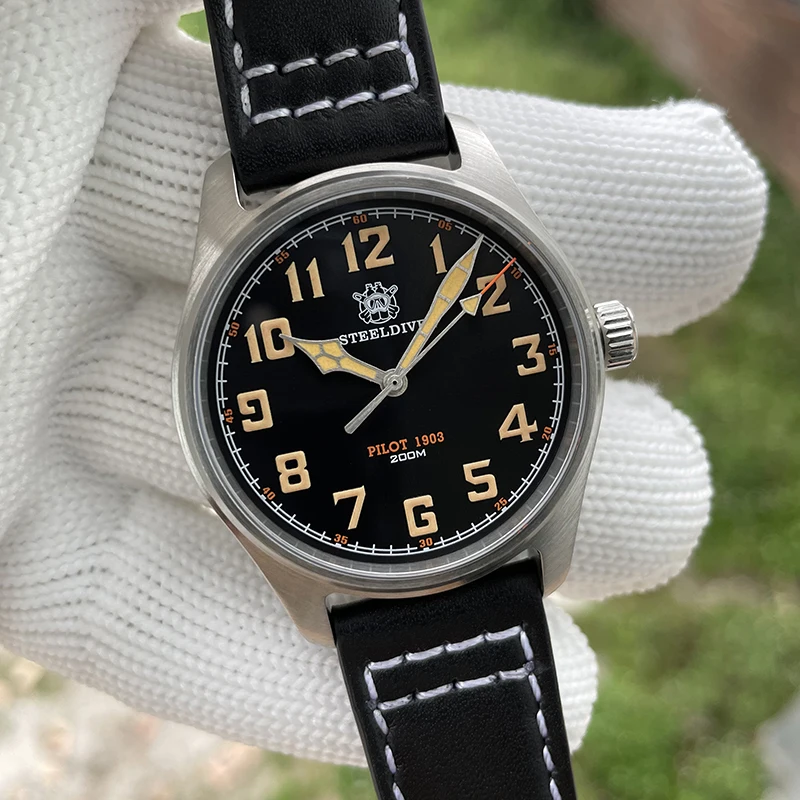 Часы мужские наручные STEELDIVE Роскошные Кварцевые водонепроницаемые со светящимся