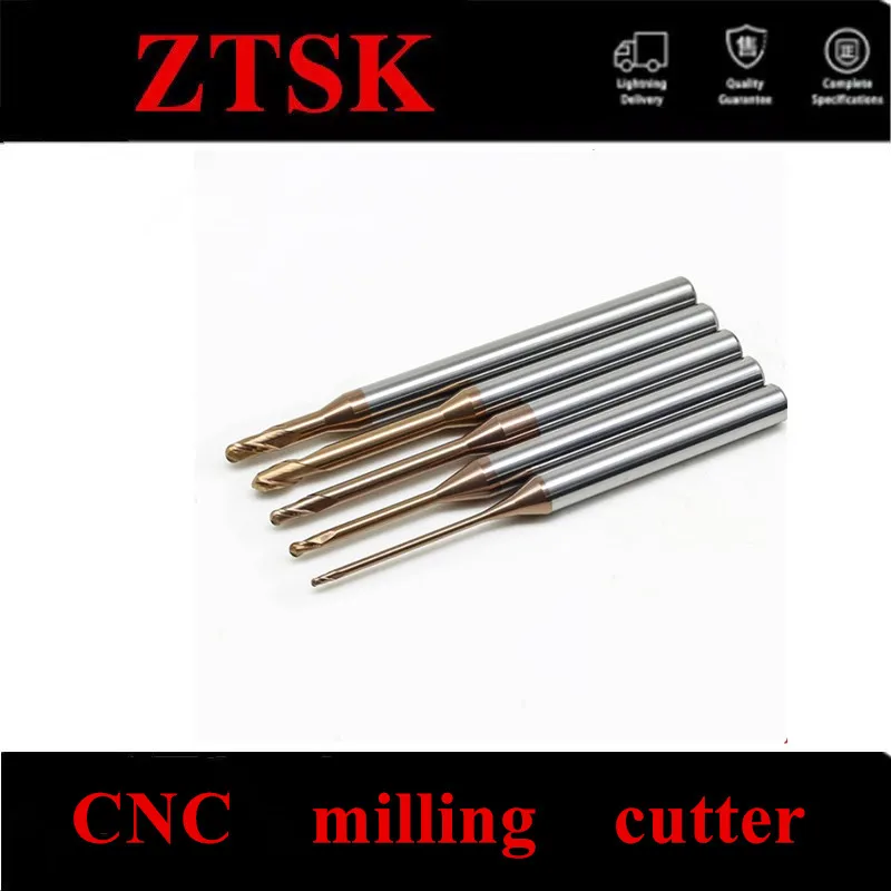 Твердосплавная шаровая фреза HRC60 с ЧПУ длинным горлышком для резки горлом