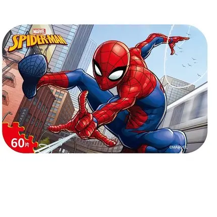 Disney Marvel The Avengers Puzzle Spider-Man Dinosaur 60-Piece Wooden Puzzle Toy Cars Educational Toys 4-7 years old