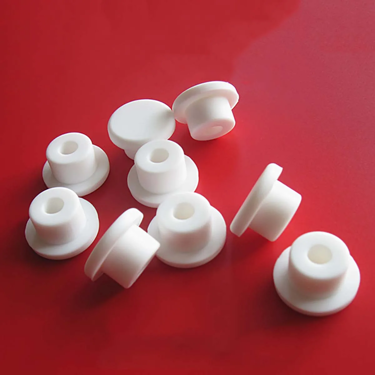 

5/10/20Pcs Silicone Rubber Stoppers 22/23/24/24.5/25mm White T-shape Bore End Caps Inserts Seal Plugs Shock-absorbing Pad