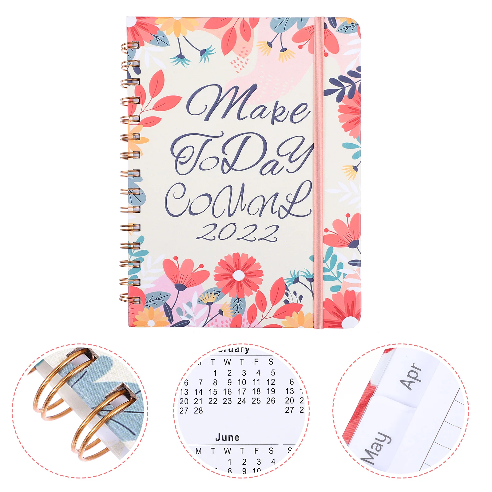 

Planner Notebook Writing Notepad Calendar Book Agenda A5 Journal Weekly 2022 Planning Daily Schedule Notebok Spiral Day Small