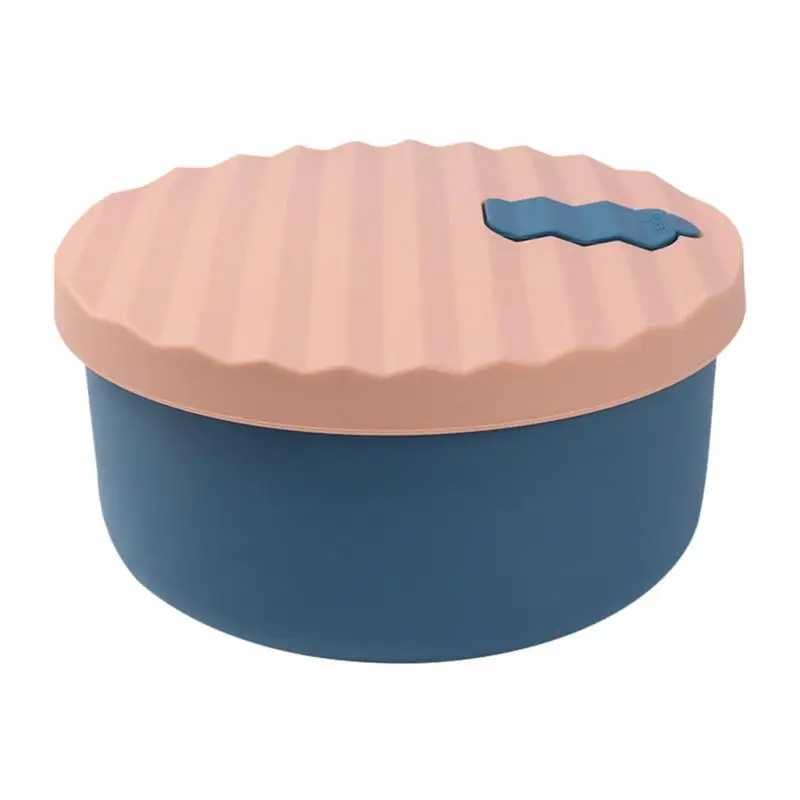 

Silicone Food Storage Container Expandable Camping Bowl Foldable Silicone Elastic Cover Preservation Box Plastic Lunch Box