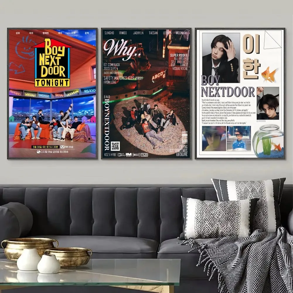 Kpop Group BOYNEXTDOOR Who! Альбом плакат бумажный принт дом гостиная спальня вход бар кафе