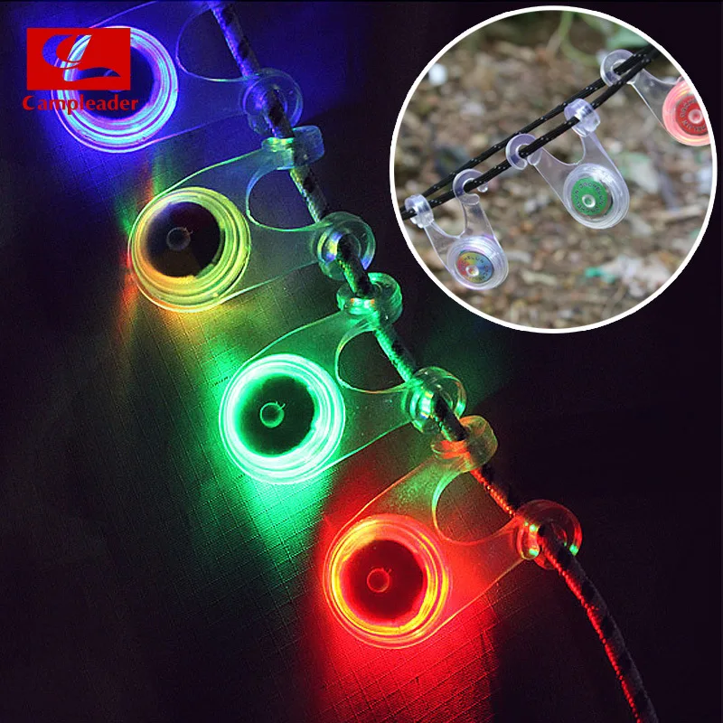 

10PCS Outdoor Camping Decorative Light Led Tent Rope Hanging Light Backpack Bicycle Warning Tail Light Silicone Camp Light