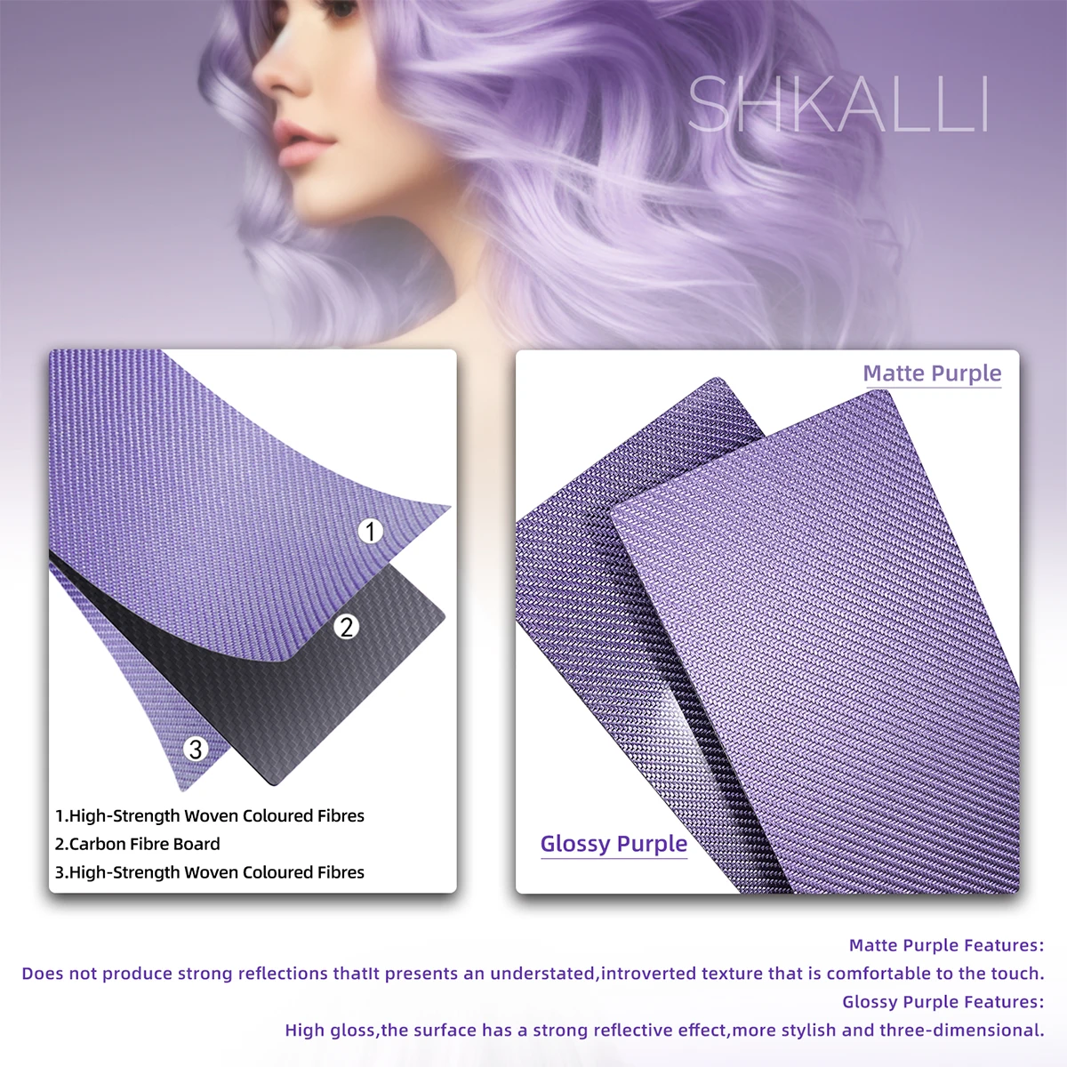 SHKALLI Профессиональная доска для балаяжа из углеродного волокна парикмахерская