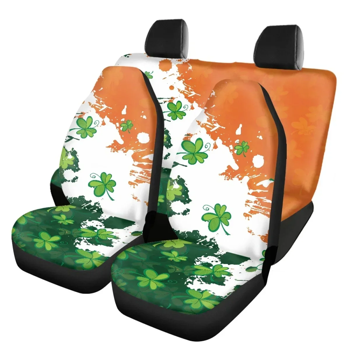 Чехлы на передние и задние сиденья автомобиля с изображением листьев Дня Святого