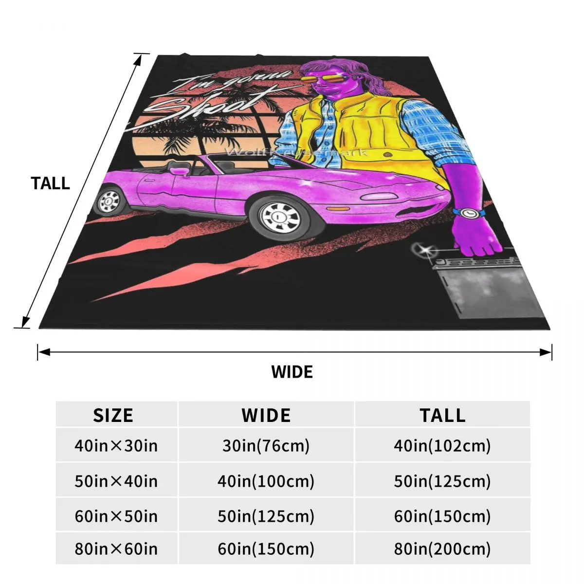 Классическое Одеяло MacGruber Synthwave покрывало на кровать мягкие покрывала для