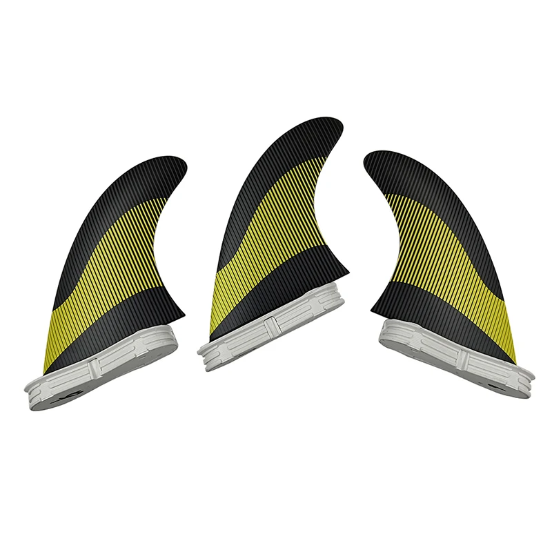 

YEPSURF Double Tabs 2 Fins Fiberglass Honeycomb Double Tabs 2 Fins M/L Fin Surfboard Fin in Surfing Tri fin set