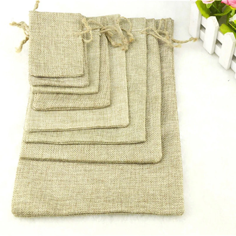 Льняная сумка цвета хаки для хранения ювелирных изделий Подарочная одноцветная