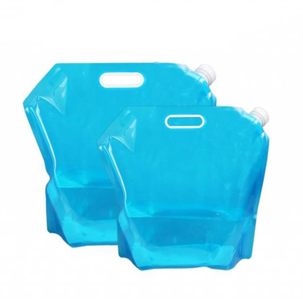 

4pcs 5L Outdoor Large Capacity Water Bag Portable Foldable Drinking Water Bag Collapsible Water Tank Container Space-Saving