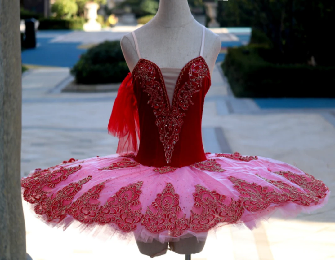Юбка-пачка стрейчевая балетный костюм для выступлений красный