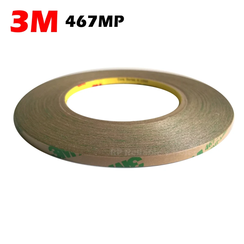 Трансферная лента с двухсторонним прозрачным ламинированием 3M 467 200MP 55 метров длиной шириной 3 мм, 5 мм, 8 мм или 9 мм.