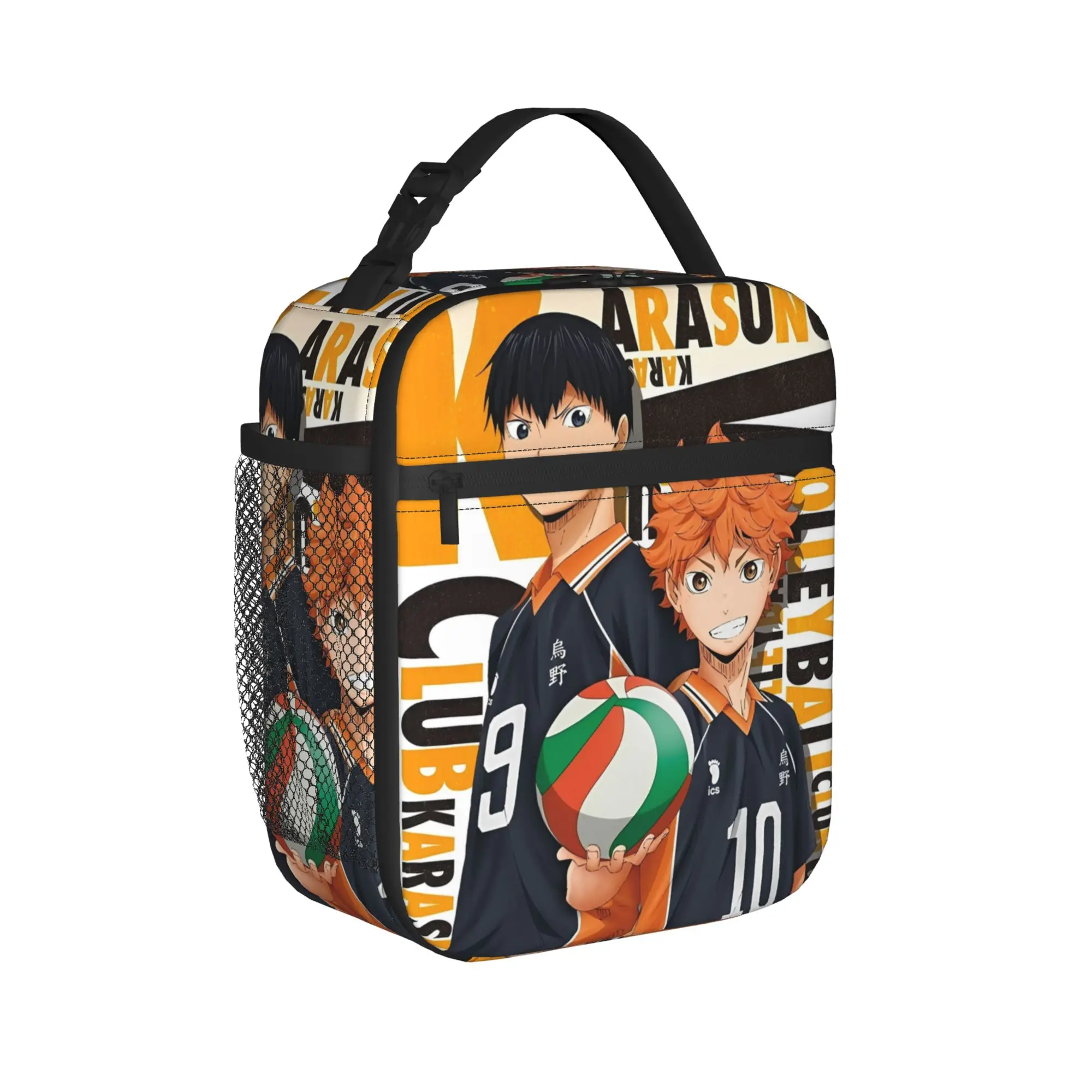 Фото Термосумка для обедов Haikyuu: Большая сумка-холодильник для еды в стиле аниме «Волейбол», контейнер для еды, сумка-тоут для офиса и путешествий №2