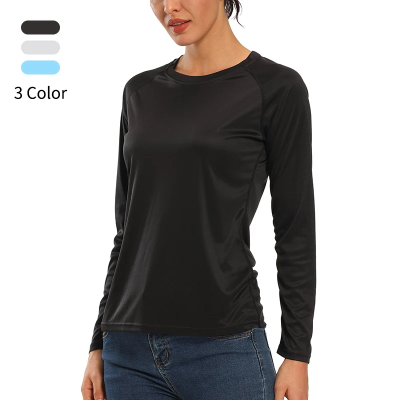 

Women T Shirts Outdoor Long Sleeve T-Shirt Quick Dry Athletic Hiking Fishing Swim Running Shirts UPF 50+ Sun Protection top