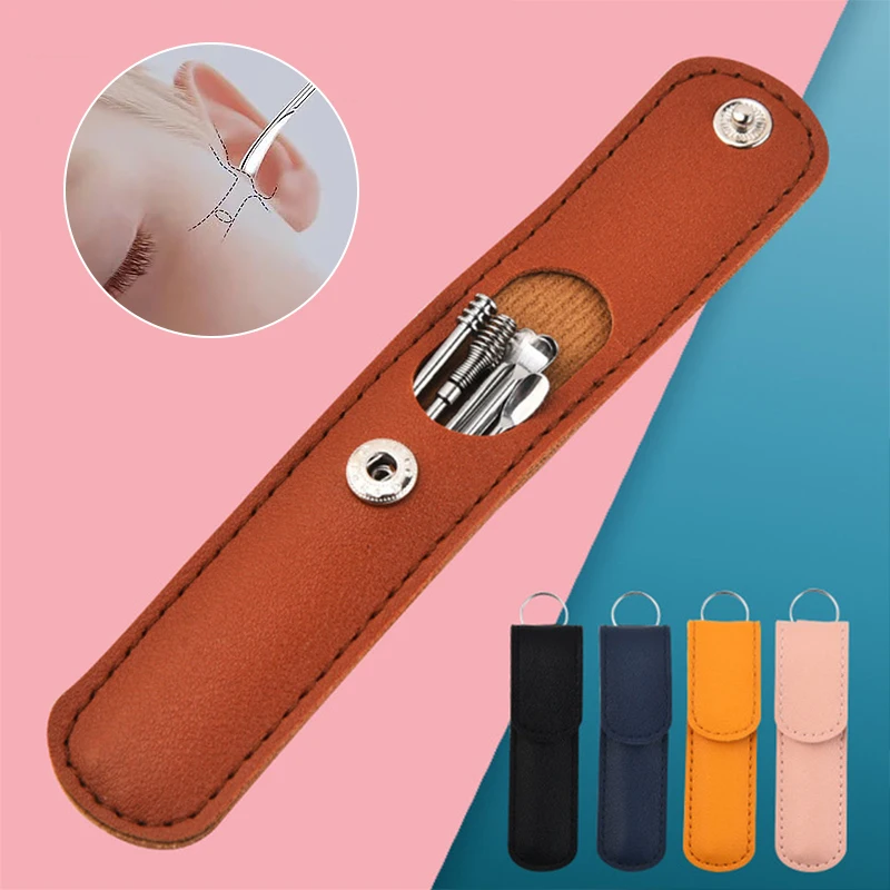 

6Pcs/set Ear Wax Pickers Stainless Steel Earpick Wax Remover Curette Ear Pick Cleaner Ear Cleaner Spoon Care Ear Clean Tool