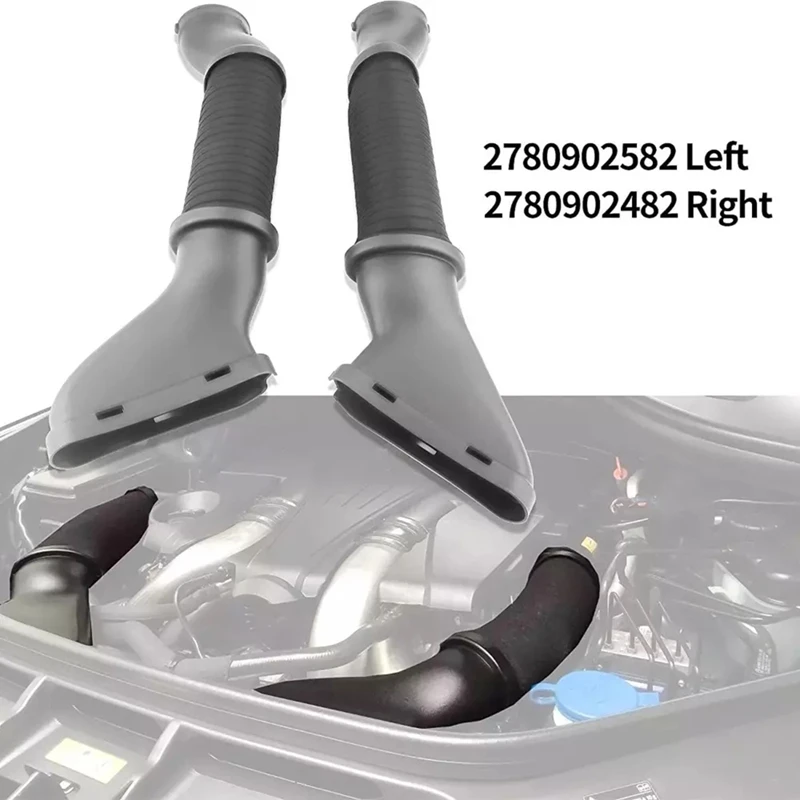 1 пара левого и правого воздухозаборного шланга 2780902582 2780902482 Для Mercedes GL63 GL450 GL550