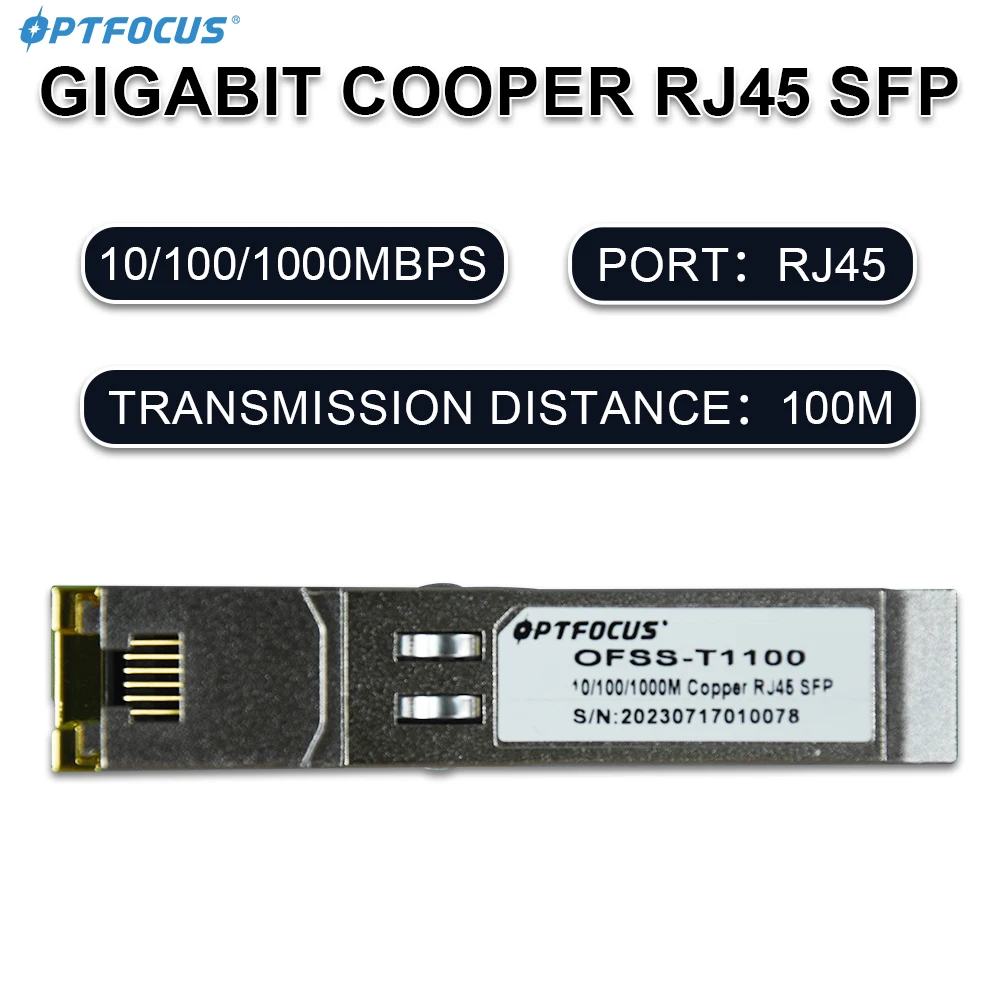 OPTFOCUS 10G 1G SFP RJ45 Copper Compatible with Cisco Mikrotik Ethernet Switch FTTH SFP+ Free Shipping