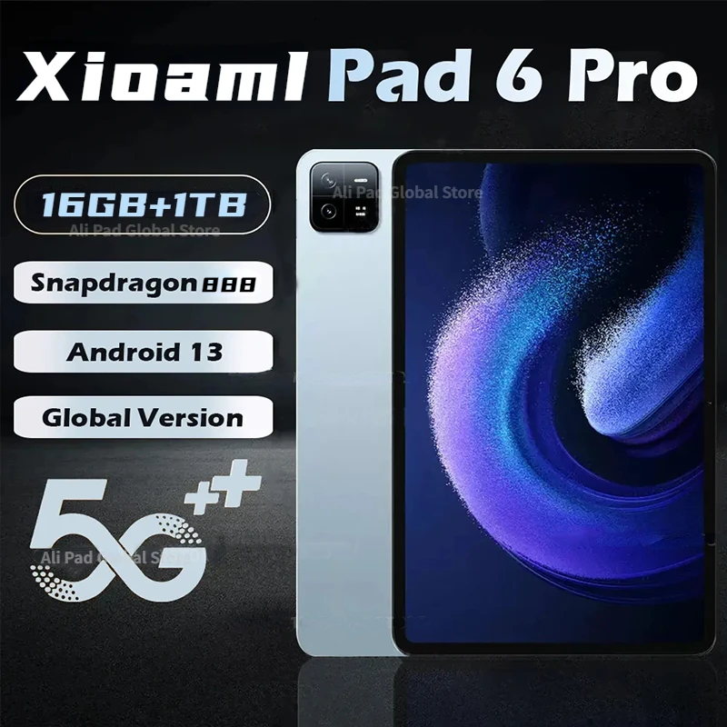 

2024 Pad 6 Pro Tablet Android 13 11Inch Snapdragon 888 IPS Display Tablet 12GB 512GB Tablets PC Global Version 5G WIFI Pad 6 Pro