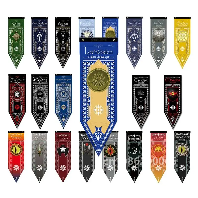 Новый флаг Lotr Gothmog Angmar IronHills Lothlориенти Smaug Isengard Rivendell Erebor домашний декор для